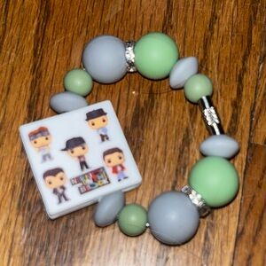 New Kids On The Block NKOTB new handmade Beaded cup handle charm Stanley cup